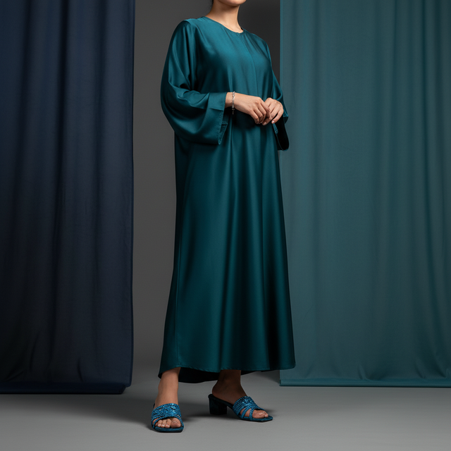 حذاء سلوى بكعب S84H - أزرق مخضر