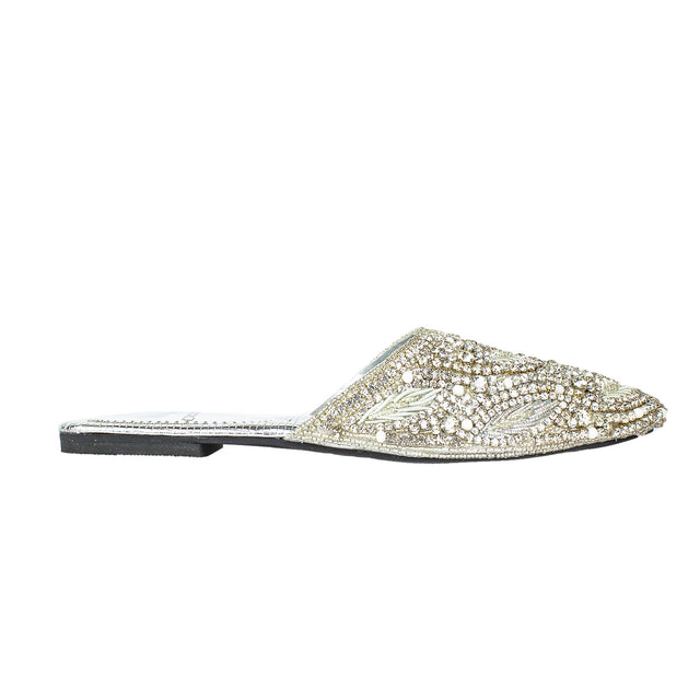Minimalist Silver Flat Slippers