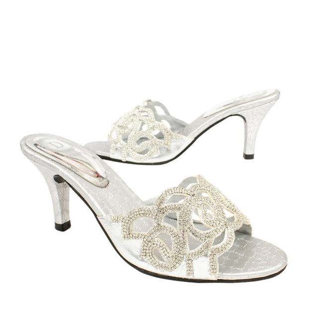 Amani Handmade Silver Pencil Heel Sandals