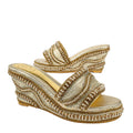 Handcrafted Cream Wedge Sandals
