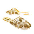 Glamorous Cream Flat Slippers