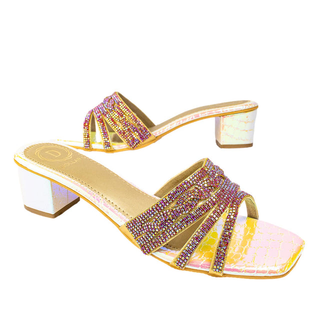 Minimalist Cherry Blossom Block Heel Sandals