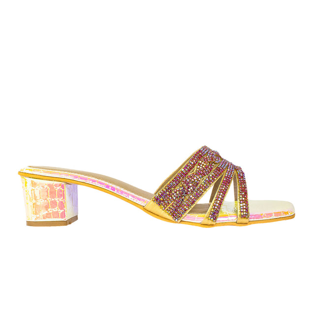 Minimalist Cherry Blossom Block Heel Sandals