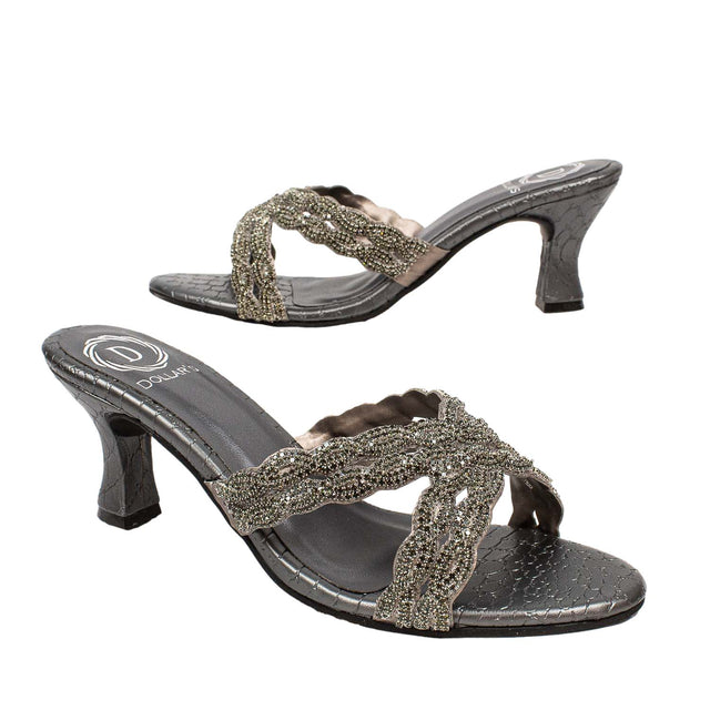 Nadia Sophisticated-casual Grey Pencil Heel Sandals