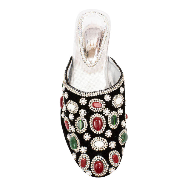 Refined Silver Flat Slippers