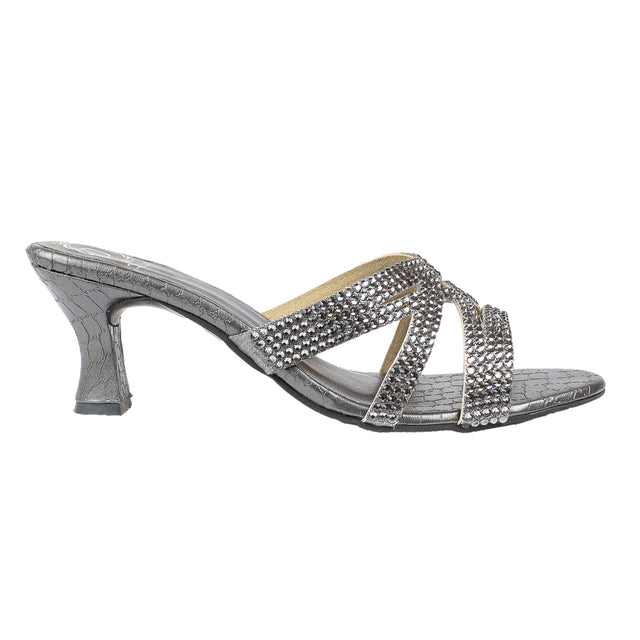Inaya Classic Grey Pencil Heel Sandals