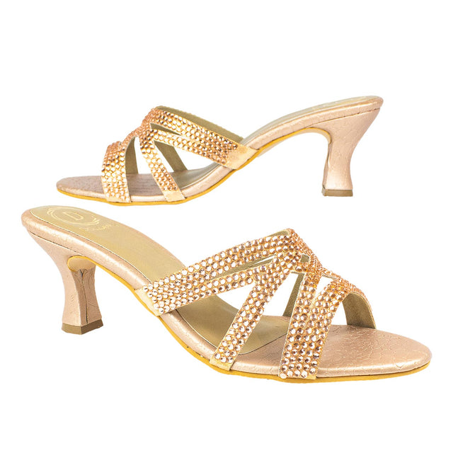 Inaya Iconic-fit Rose Pencil Heel Sandals