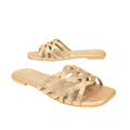 Fiona Handcrafted Rose Flat Sandals