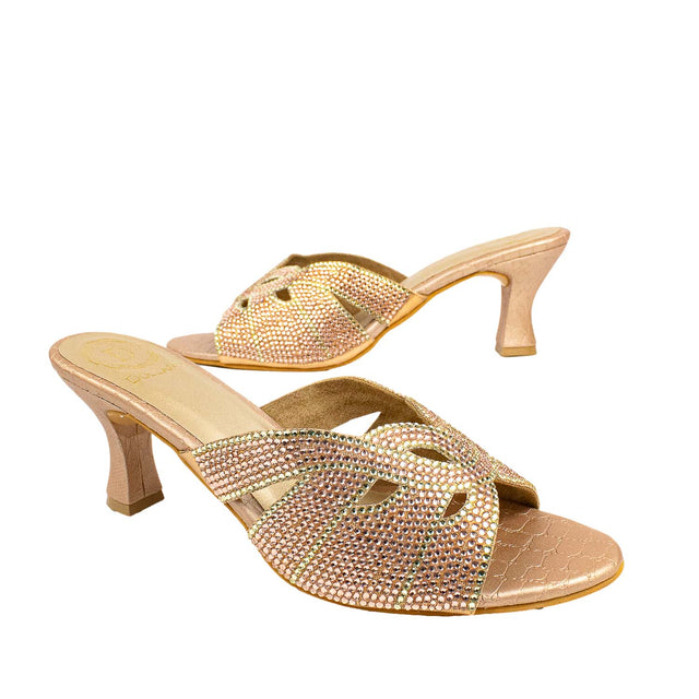 Nabeela Sleek-modern Rose Pencil Heel Sandals