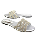 Captivating Silver Flat Slippers