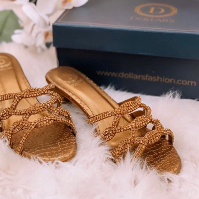 Refined Gold Block Heel Sandals